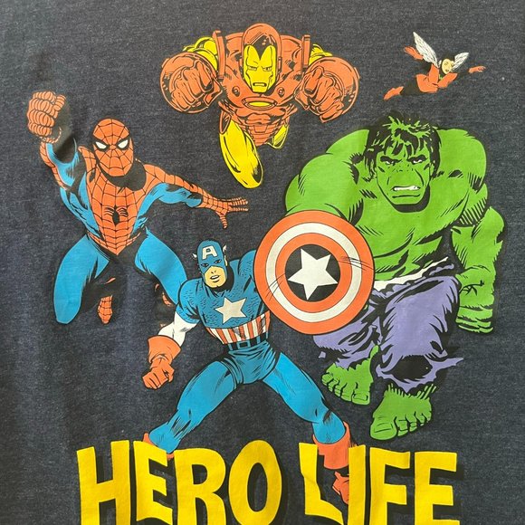 Marvel Boys T-shirt - Super heros Hulk Spiderman Captain America Iron Man - Picture 2 of 5
